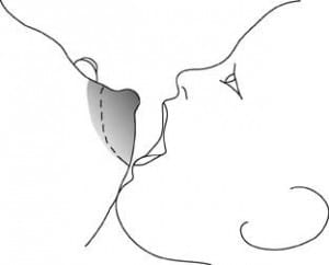 روش قرارگیری صحیح دهان نوزاد روی پستان مادر در هنگام شیردهی